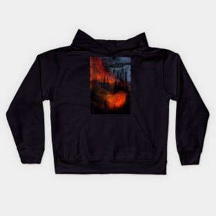 burning forest Kids Hoodie